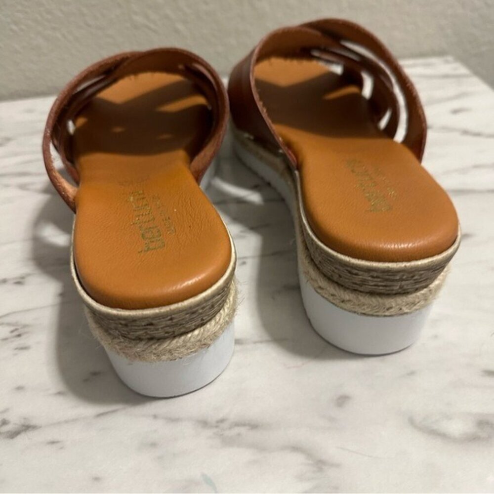 Bertuchi Brown Leather Espadrille Wedge Sandals Women’s Size 10 US | Summer Chic - Picture 6 of 9